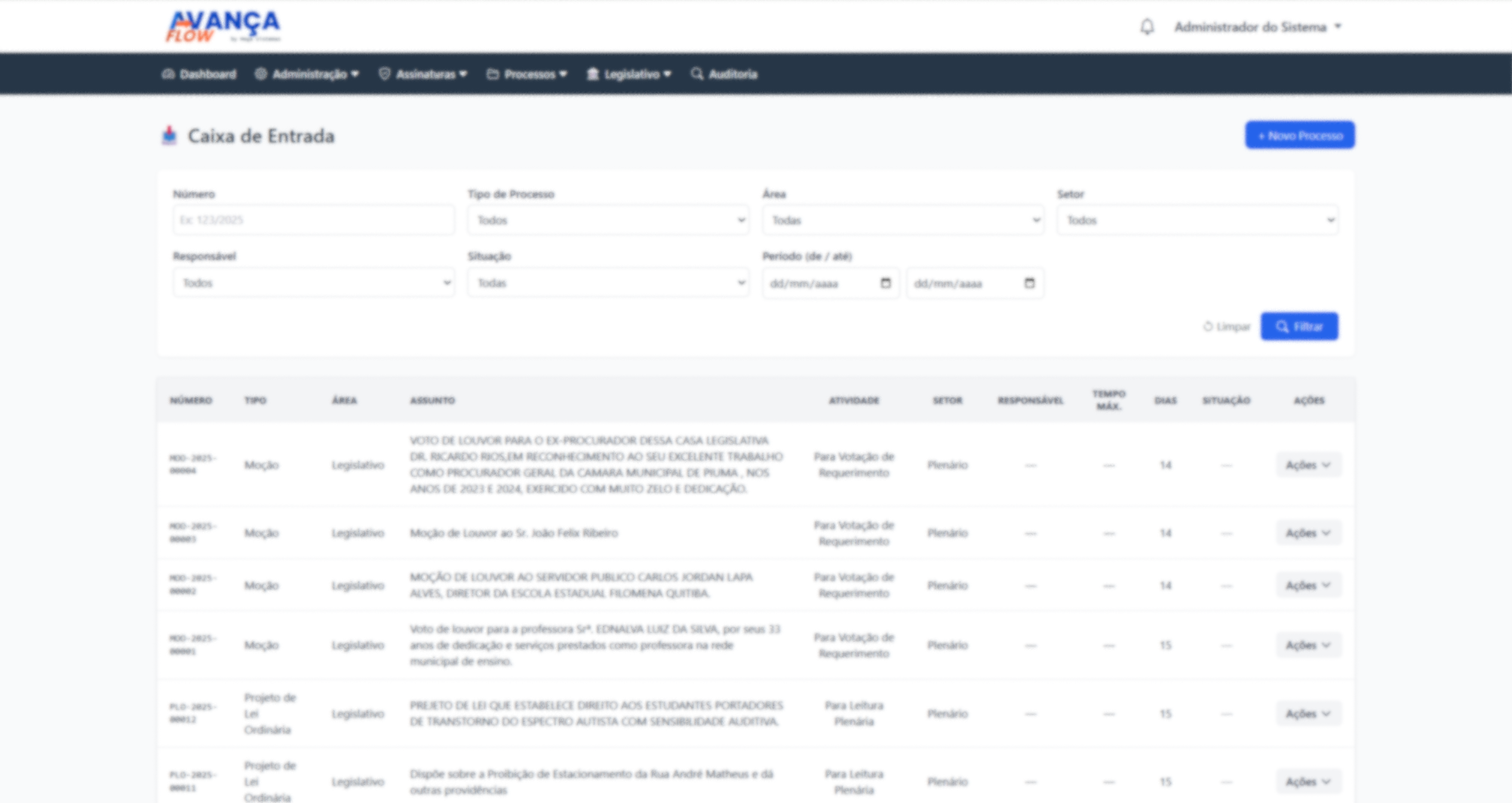 Sistema em funcionamento